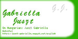 gabriella juszt business card